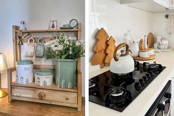 تزیین روی کابینت با وسایل ساده چیدمان روی کابینت آشپزخانه ایرانی تزیین روی کابینت و یخچال تزیین روی کابینت آشپزخانه چیدمان روی کابینت با وسایل چوبی روی صفحه کابینت چی بندازم نی نی سایت