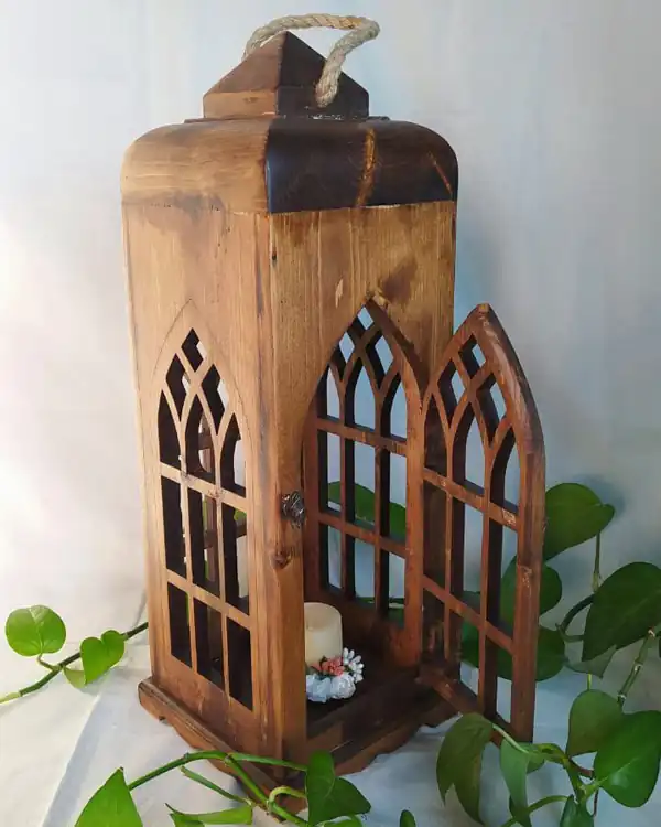 مدل فانوس دکوری چوبی