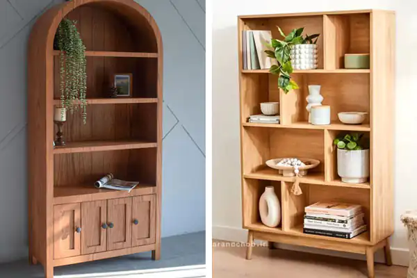مدل های کتابخانه چوبی ایستاده با طراحی کلاسیک و مدرن