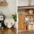 مدل های تزیین روی کابینت و کنار گاز با وسایل چوبی