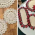 مدل رومیزی قلاب بافی ساده و شیک برای میز جلو مبلی