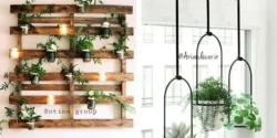 مدل شلف گل مدرن با طرح های چوبی و فلزی